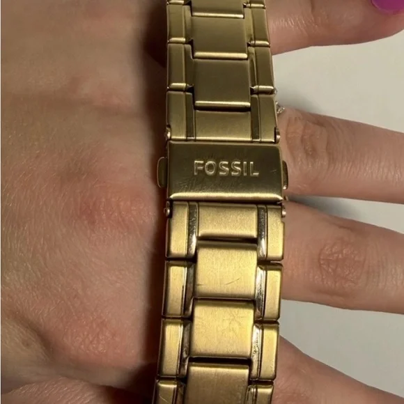 Fossil Gold Tone Chronograph Stainless Steel Bracelet Watch - Picture 5 of 5